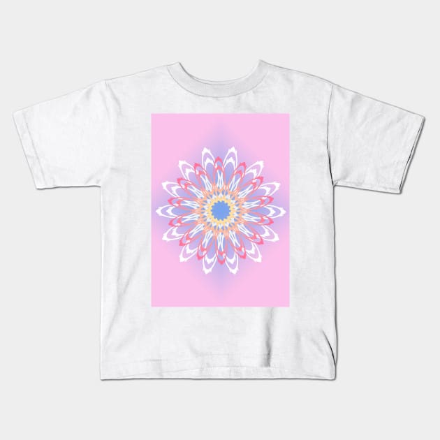 Flowery Pink Kids T-Shirt by Shop Ovov